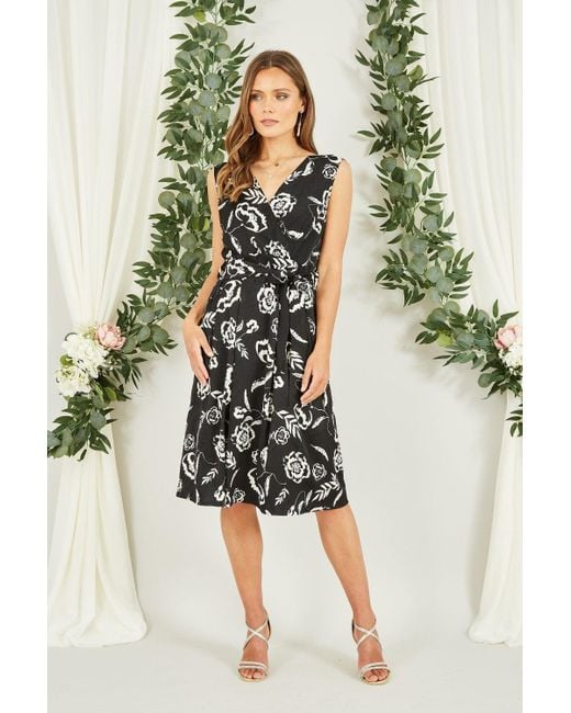 Mela london floral pleated prom dress sale