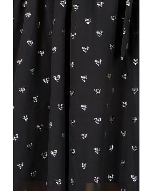 Yumi' Black Heart Print Mini Dress