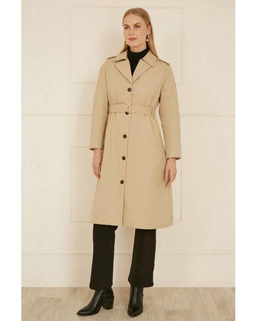 Yumi' Natural Belted Trench Coat