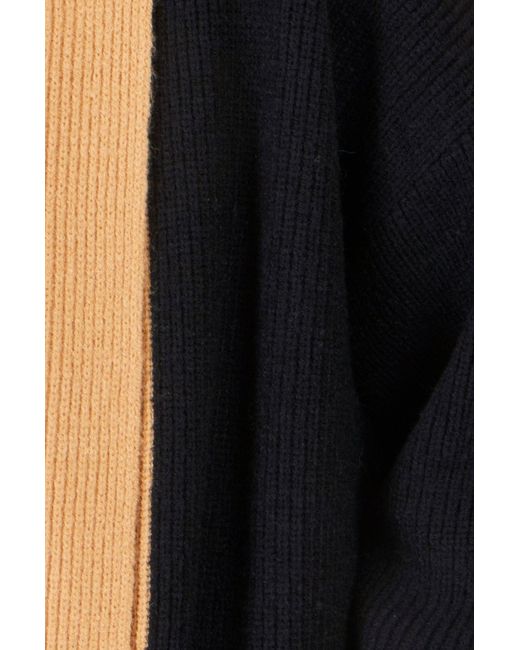 Yumi' Black Open Cardigan With Contrast Border