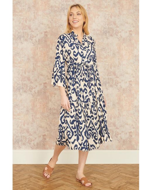 Yumi' Natural Block Print Kaftan