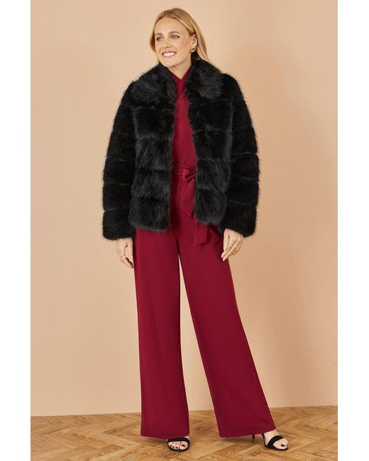 Yumi' Black Luxe Faur Fur Coat