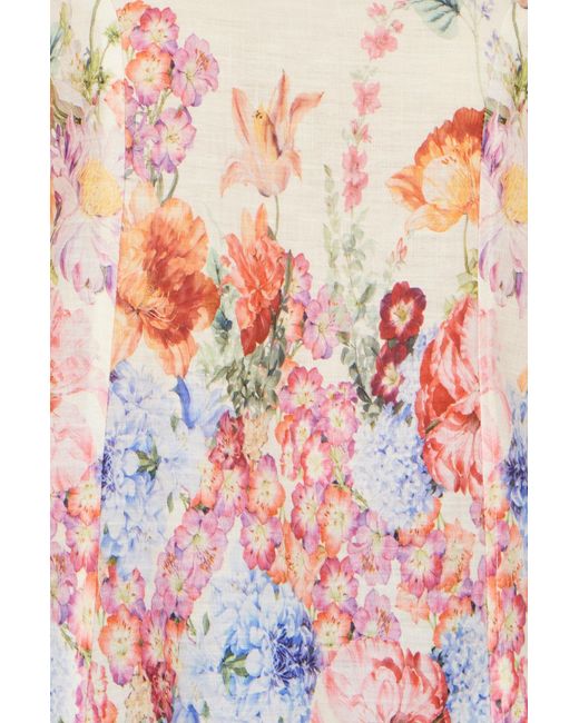 Yumi' Pink Floral Border Top