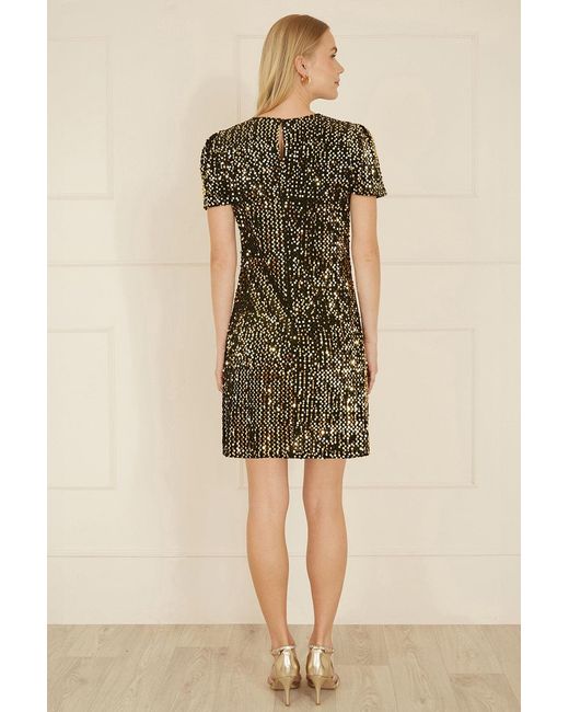 Yumi' Metallic Sequin Tunic Dress