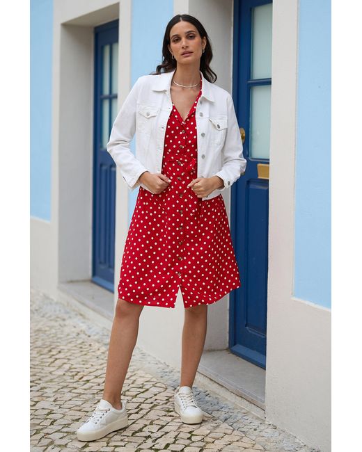 Yumi' Blue Stretch Cotton Denim Jacket