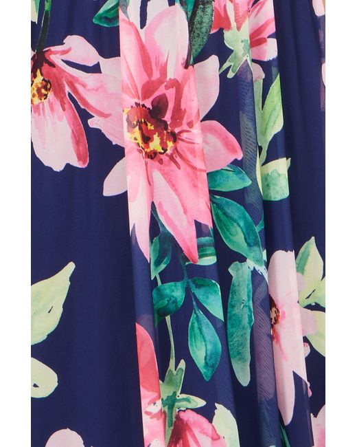 Yumi' White Mesh Floral Maxi Dress