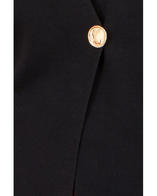 Yumi' Black Knitted Viscose Kimono Cardigan With Buttons