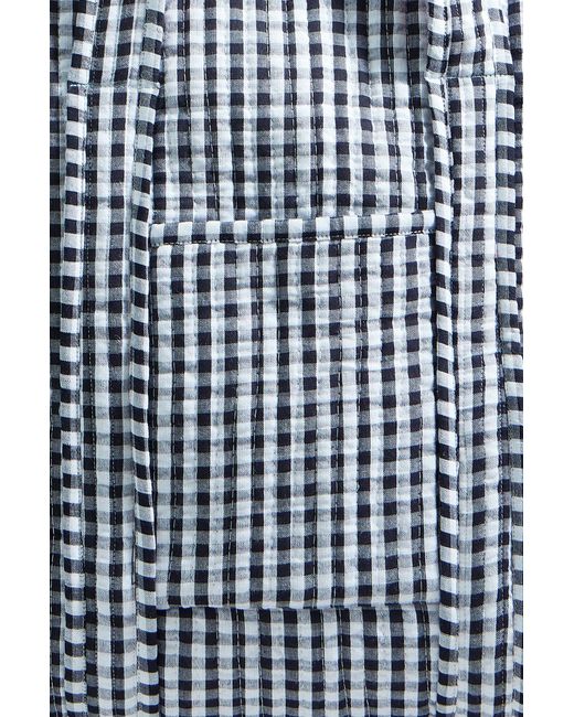 Yumi' White Gingham Quilted Shopper Bag