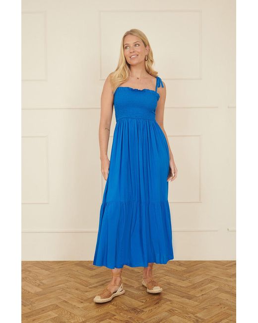 Yumi' Blue Midi Sun Dress