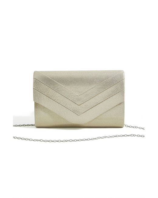 Yumi' Natural Shimmer Envelope Clutch Bag