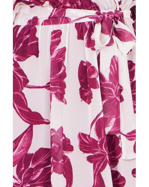 Yumi' Pink Kimono Sleeves Midi Dip Hem Wrap Midi Dress