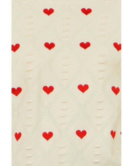 Yumi' Natural Embroidered Heart Jumper