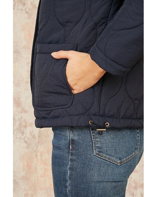 Yumi' Blue Short Quilted Jacket