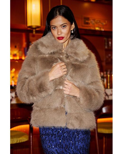 Yumi' Blue Luxe Faur Fur Coat