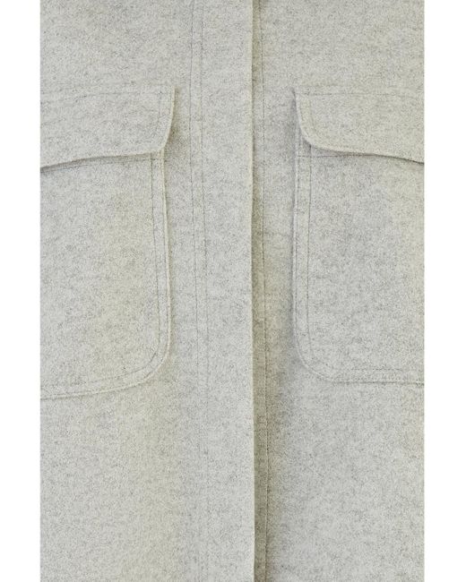 Yumi' Green Woven Shacket With Oversize Pockets