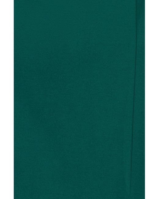 Yumi' Green Fitted Midi Dress With Flute Sleeves