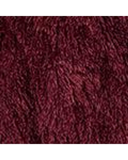 Yumi' Red Luxe Fluffy Faux Fur Coat
