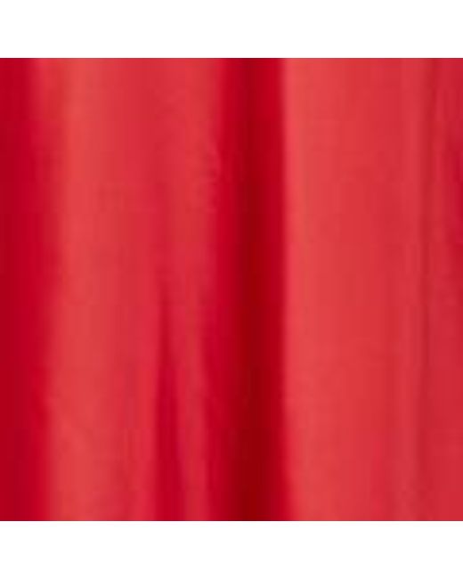 Yumi' Red Satin Midi Skirt