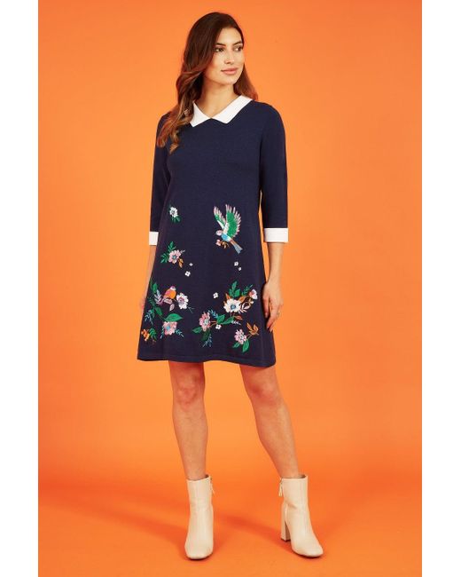 Bird embroidered dress deals