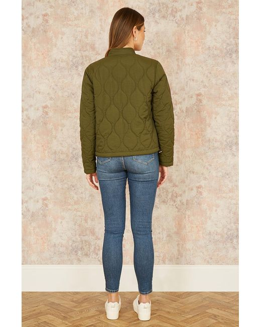 Yumi' Green Short Quilted Jacket