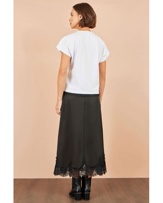 Yumi' White Bow T-Shirt With Lace
