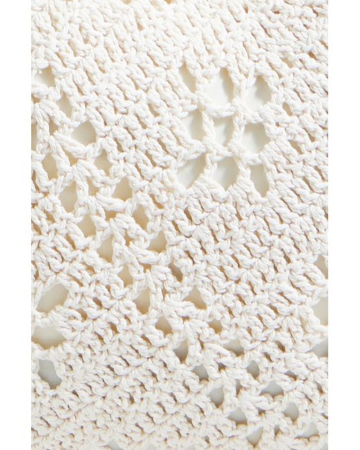 Yumi' White Crochet Hand Bag