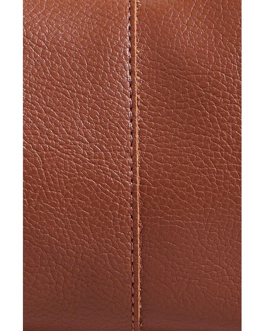 Yumi' Brown Shoulder Scoop Bag With Buckle