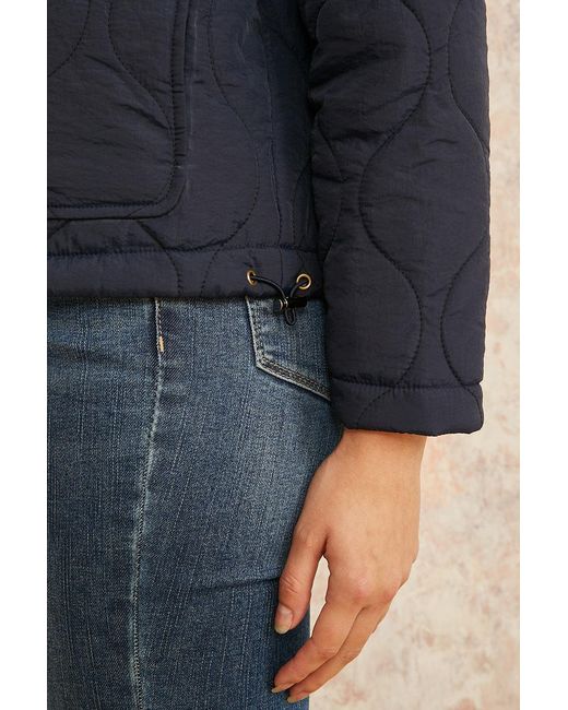 Yumi' Blue Short Quilted Jacket
