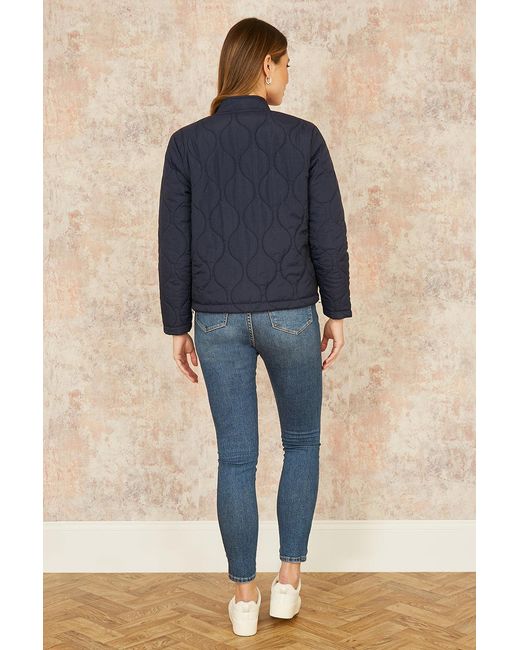 Yumi' Blue Short Quilted Jacket