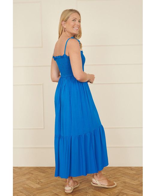 Yumi' Blue Midi Sun Dress