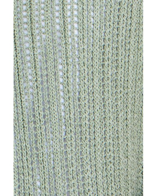 Yumi' Green Knitted Cotton Tie Waistcoat Top