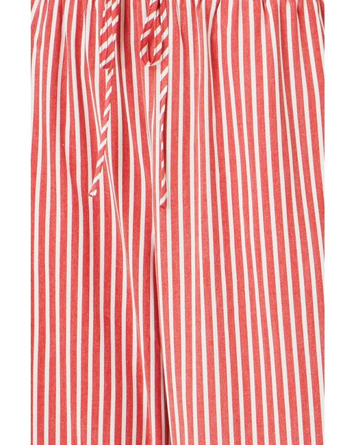 Yumi' Red Stripe Relaxed Trousers