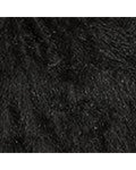 Yumi' Black Lurex Fringe Relaxed Fit Top