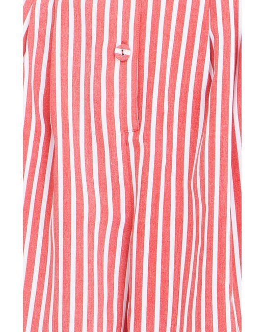 Yumi' Pink Stripe Retro Playsuit