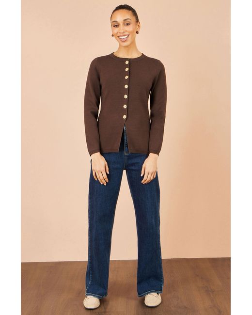 Yumi' Black Knitted Fitted Peplum Cardigan