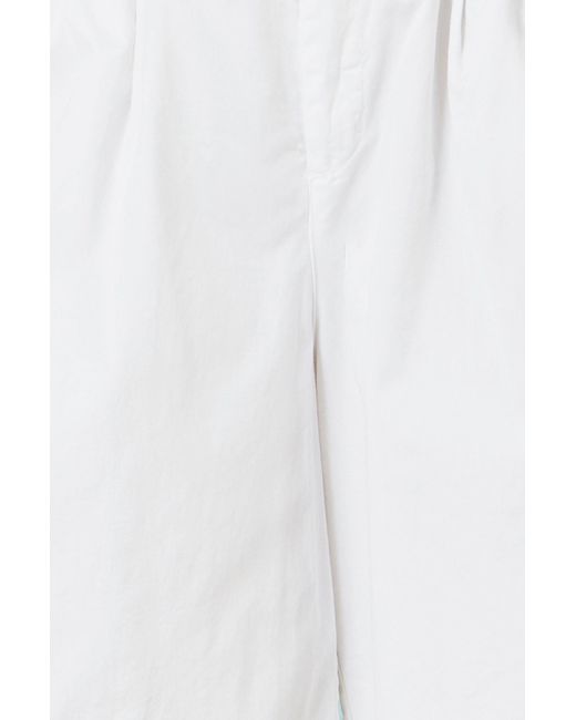Yumi' White Cotton Bermuda Shorts