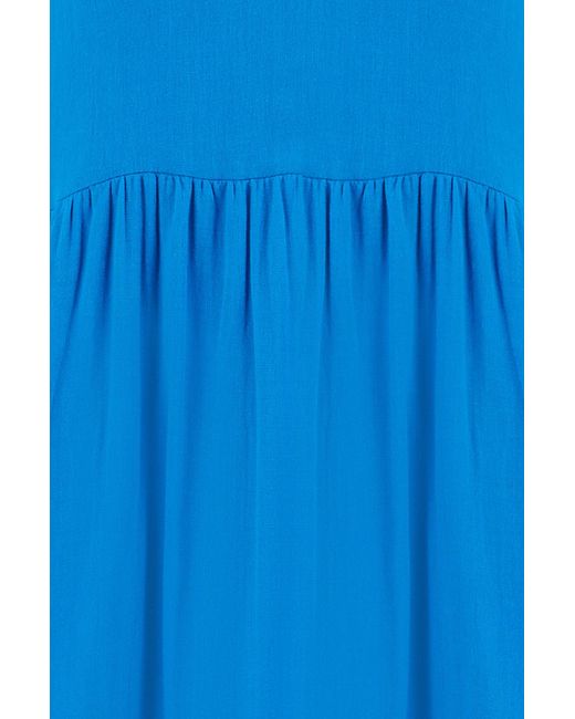 Yumi' Blue Double Cotton Long Kaftan