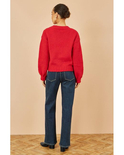 Yumi' Hand Embroidered Chunky Knitted Cardigan