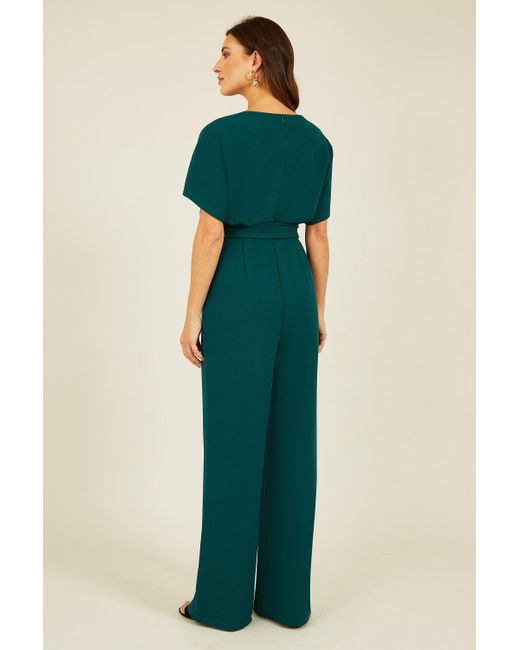 Mela London Green Mela Batwing Stretch Jumpsuit