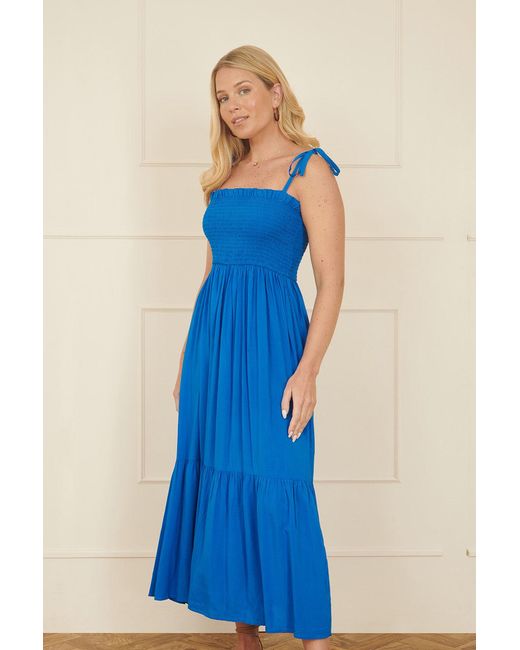 Yumi' Blue Midi Sun Dress