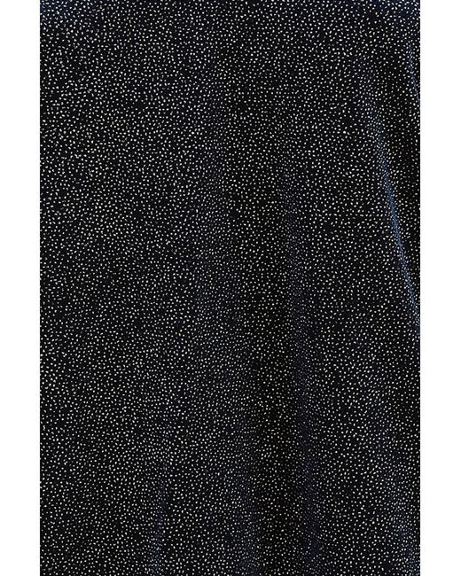 Yumi' Black Sparkle Velvet Relaxed Fit Top With Fluted Sleeves