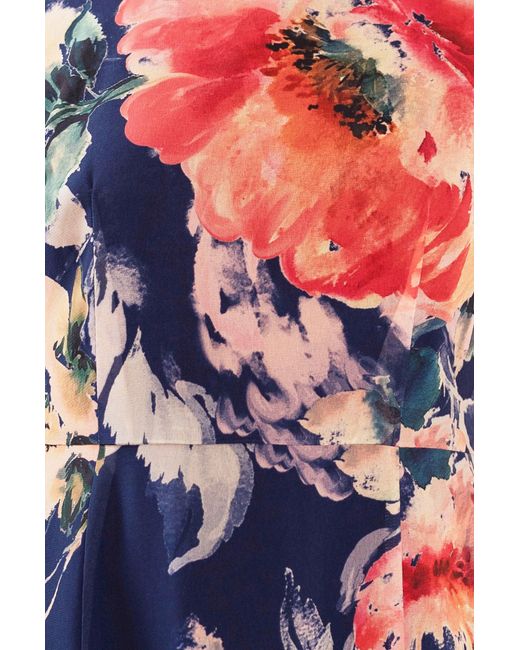 Yumi' Black Flower Halter Neck Maxi Dress