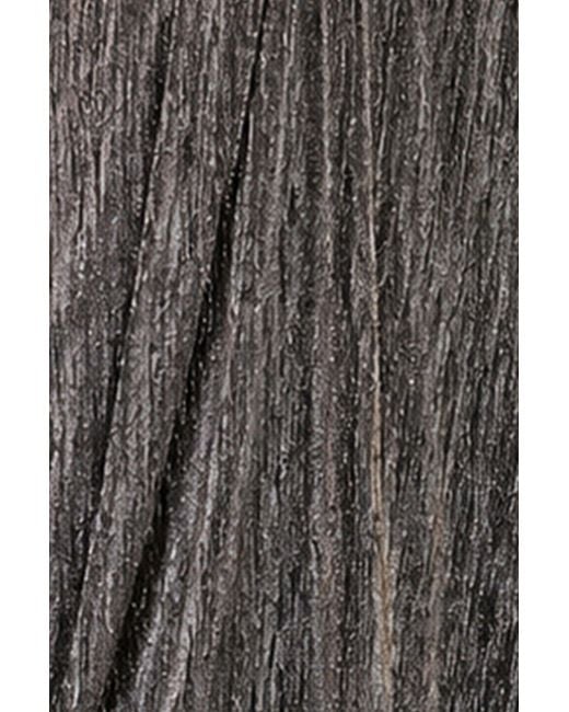 Yumi' Black Metallic Twist Waist Maxi Dress