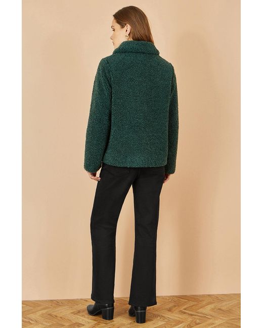 Yumi' Green Short Teddy Bear Jacket
