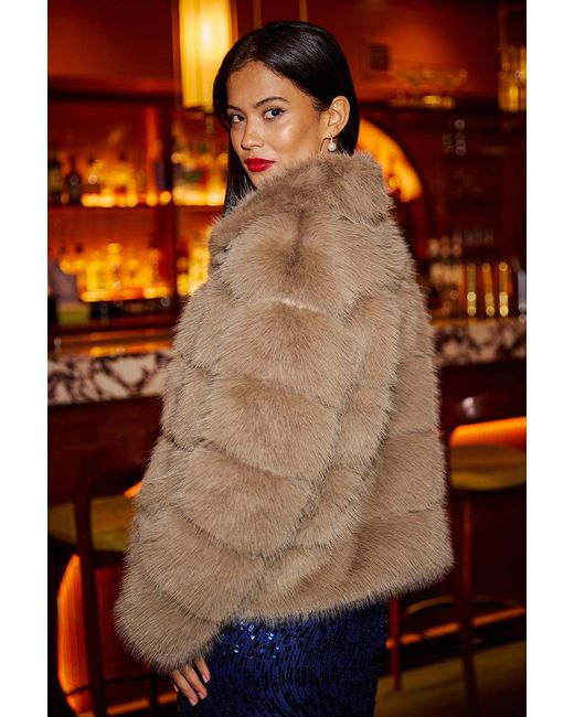 Yumi' Blue Luxe Faur Fur Coat