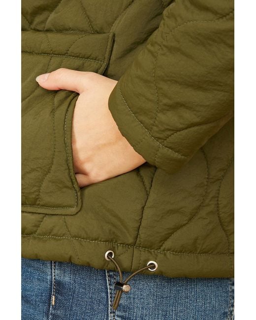 Yumi' Green Short Quilted Jacket