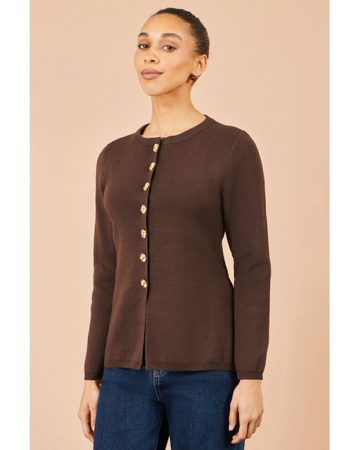Yumi' Black Knitted Fitted Peplum Cardigan
