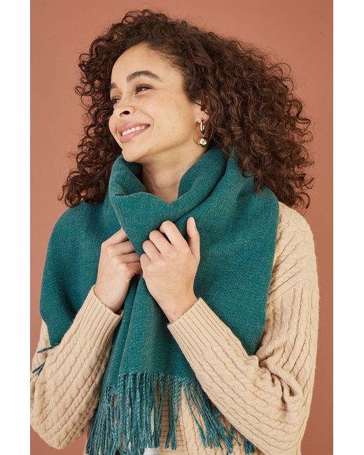 Yumi' Green Two Tone Scarf