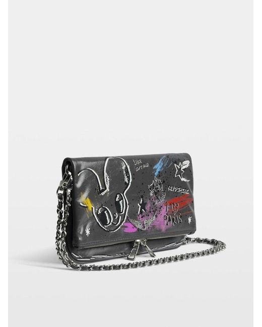 Zadig & Voltaire Gray Rock Humberto Clutch
