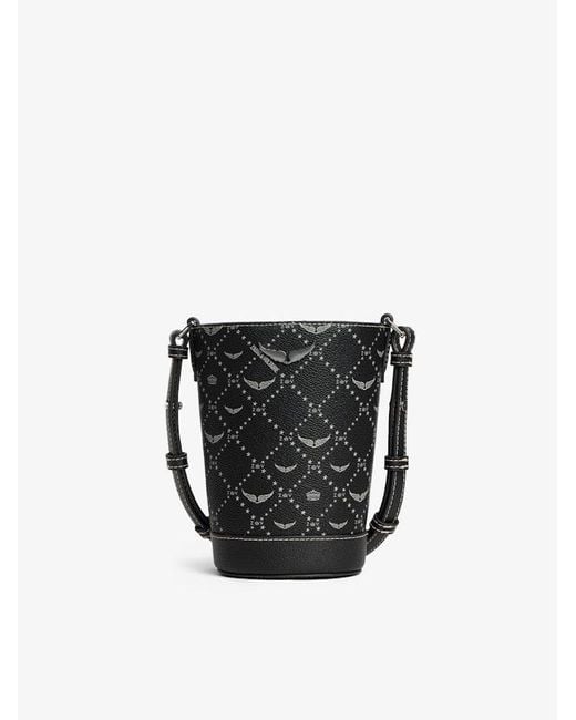 Zadig & Voltaire Black Z Bucket Nano Monogram Bag